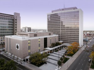 Photographs of the Byron G. Rogers Federal Building and U. S. Courthouse in Denver, Colorado. Carol M. Highsmith, Llibrary of Congress